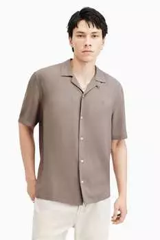 Рубашка Allsaints venice All Saints, коричневый