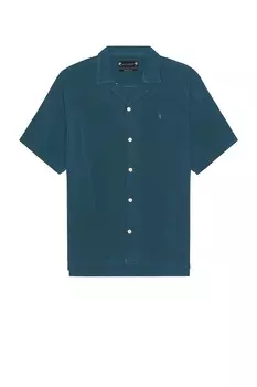 Рубашка ALLSAINTS Venice, цвет Jade Blue