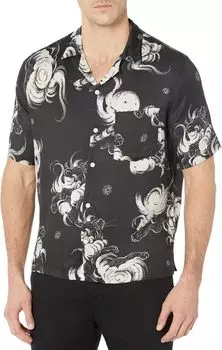 Рубашка AllSaints Zion Short Sleeve Shirt, цвет Jet Black