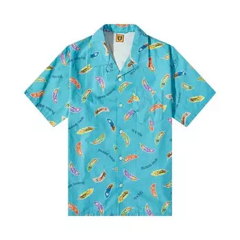 Рубашка Aloha из перьев, сделанная человеком, синяя