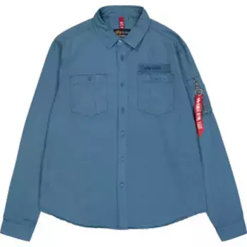 Рубашка Alpha Industries Air Force EMB, синий
