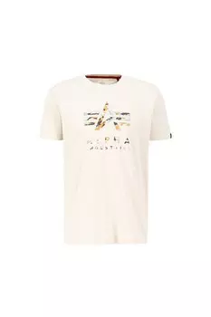 Рубашка ALPHA INDUSTRIES Camo PP T, белый