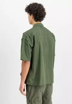 Рубашка Alpha Industries, темно-оливковый