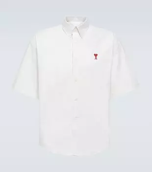 Рубашка ami de cur из хлопка Ami Paris, белый