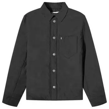 Рубашка Ami Paris Stud Heart Padded Overshirt, черный