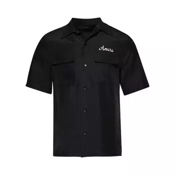 Рубашка Amiri Jazz Wolf Camp Shirt 'Black', черный