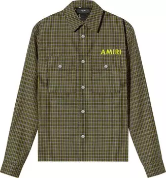 Рубашка Amiri Logo Overshirt 'Sage', зеленый