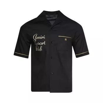 Рубашка Amiri Resort Club Embroidered Shirt, черный