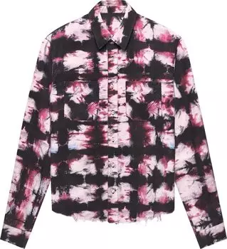 Рубашка Amiri Watercolor Plaid Shirt 'Red', красный