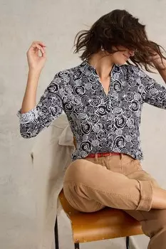 Рубашка Annie из 100% хлопкового джерси White Stuff, черный