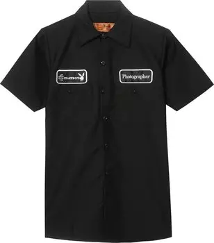 Рубашка Anti Social Social Club x Playboy Photographer Work Shirt 'Black', черный