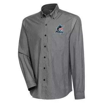 Рубашка Antigua Miami Marlins, черный