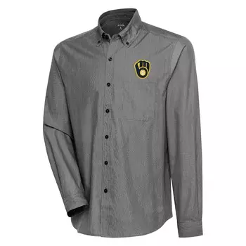 Рубашка Antigua Milwaukee Brewers, черный