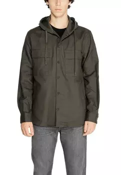 Рубашка Antony Morato с капюшоном, зеленый