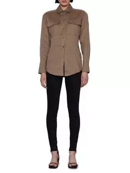 Рубашка Arie Frame из смесовой льняной ткани, бежевый