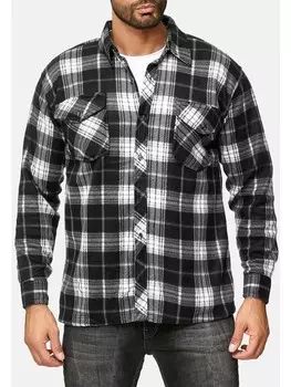 Рубашка Arizona-Shopping Fleece Hemd Holzfller Kariert Arbeiterjacke, цвет Grau-Schwarz
