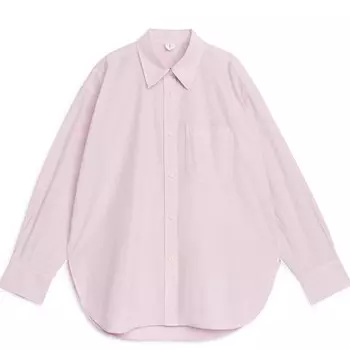 Рубашка Arket Oversized Cotton, сиреневый