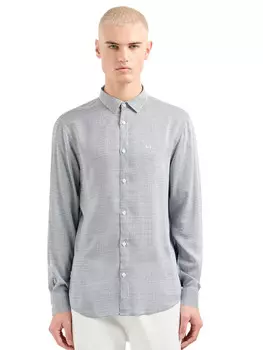 Рубашка armani camicia regular fit Exchange, серый