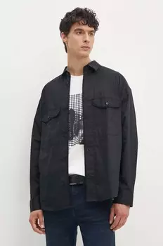 Рубашка Armani Exchange из хлопка, черный