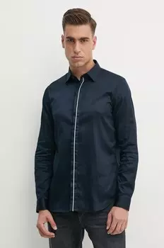 Рубашка Armani Exchange из хлопка, темно-синий