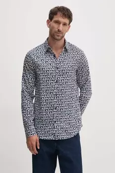 Рубашка Armani Exchange из хлопка, темно-синий