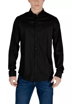 Рубашка Armani Exchange однотонная, черный