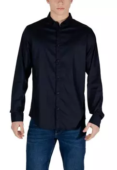 Рубашка Armani Exchange однотонная, темно-синий