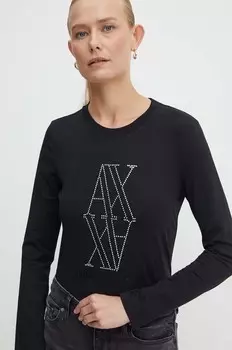 Рубашка Armani Exchange с длинными рукавами, черный