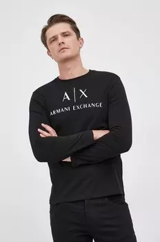 Рубашка Armani Exchange с длинными рукавами, черный