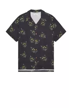 Рубашка "Arvid the cat hawaii" от Nudie Jeans, antracite