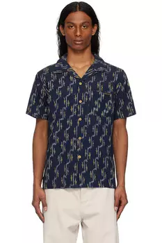 Рубашка Arvid в стиле икат Nudie Jeans, цвет blueberry