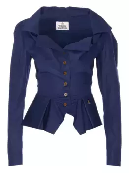 Рубашка асимметричного кроя Vivienne Westwood, синий