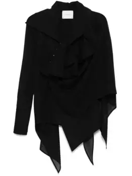 Рубашка асимметричного кроя YEHUAFAN, черный