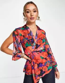 Рубашка ASOS DESIGN, красный