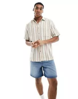 Рубашка Asos Design Relaxed Textured, синий