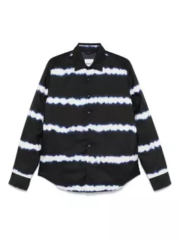 Рубашка ASPESI с принтом тай-дай, черный