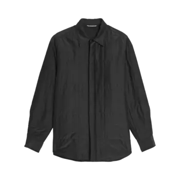 Рубашка Auralee Quilted 'Ink Black', черный