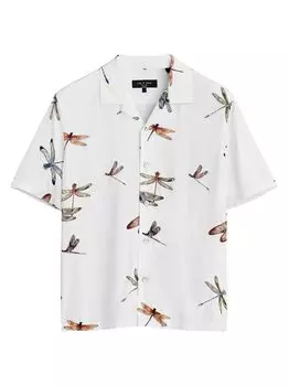 Рубашка Avery с цветочным принтом rag & bone, зеленый