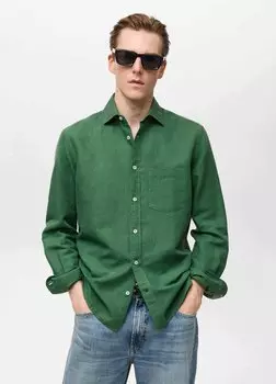 Рубашка AVISPA Mango, темно-зеленый