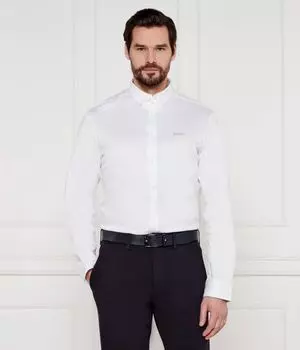 Рубашка b_motion_l Regular fit Boss Green, белый