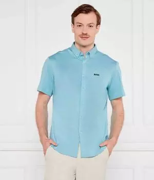 Рубашка b_motion_s Regular fit Boss Green, синий