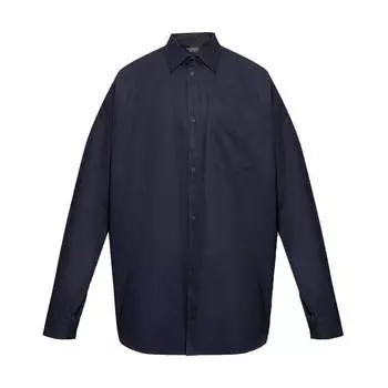 Рубашка Balenciaga Button-up Oversized, тёмно-синий