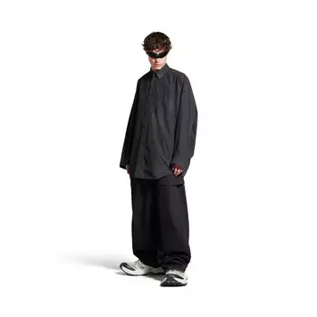 Рубашка Balenciaga Cocoon Large Fit, черный