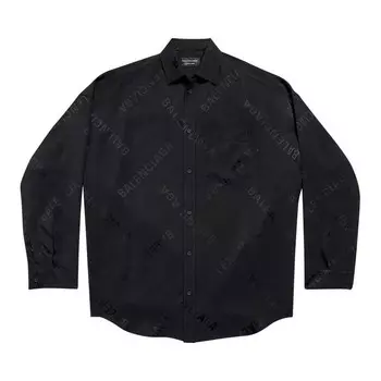 Рубашка Balenciaga Cocoon Shirt Black, черный