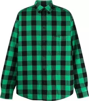 Рубашка Balenciaga Padded Shirt 'Green/Black', зеленый
