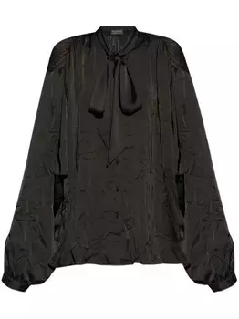Рубашка Balenciaga с воротником-бабочкой, черный