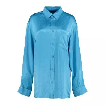 Рубашка Balenciaga Silk, синий