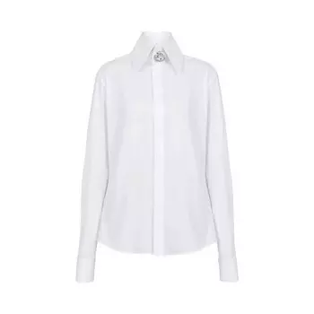 Рубашка Balmain Embellished Poplin Shirt, белый