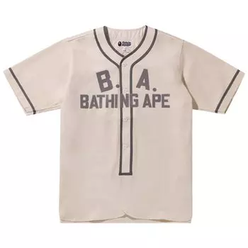 Рубашка BAPE Baseball Shirt 'Ivory', белый