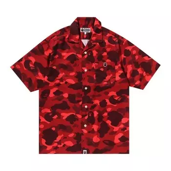 Рубашка BAPE Color Camo Ape Head One Point Shirt, красный
